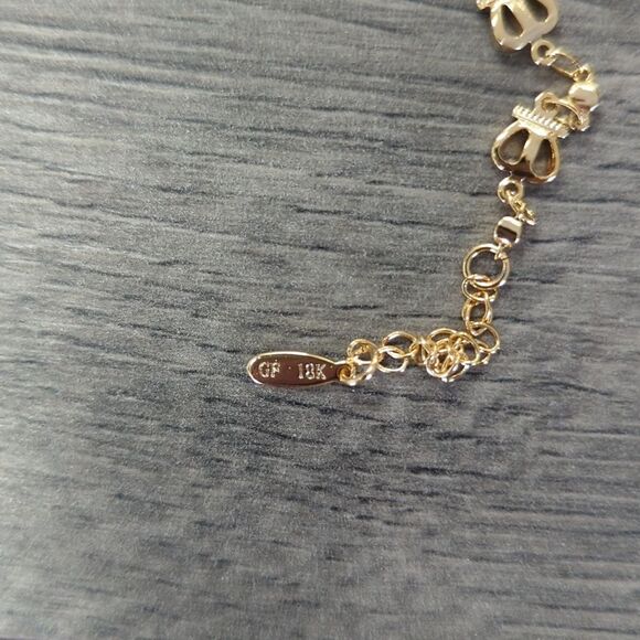 18K Gold Filled Bracelet Red Elephant Charm - Picture 4 of 5